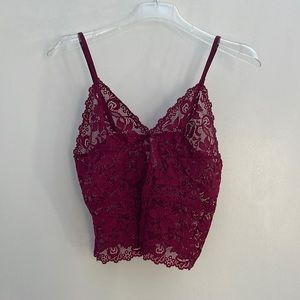 Lacey Adjustable Lingerie Cami Crop